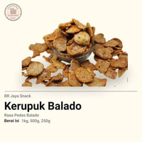 Kerupuk jengkol balado / kerupuk pedas balado 1 kg rasa gurih enak renyah pedas 1 KG