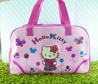 【震撼精品百貨】Hello Kitty 凱蒂貓 旅行袋 粉蝴蝶【共1款】 震撼日式精品百貨