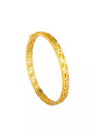 TOMEI TOMEI Art Of Meander Bangle, Yellow Gold 916
