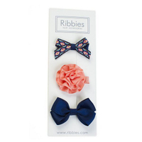 英國 Ribbies 綜合緞帶3入組|髮飾|髮夾-Mabrey