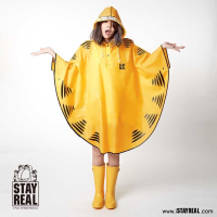 強強滾-Stay real 披風式雨衣 加菲貓 限量 絕版 斗篷式 風衣 雨衣