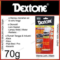 DEXTONE AUTOSEALER 70G - LEM AUTO SEALER HITAM 70 G - LEM GASKET SILIKON - LEM LAMPU KENDARAAN MOBIL