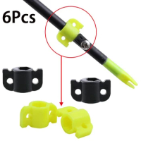 Archery 6Pcs/lot Plastic Safety Bowfishing Slider fit Outer Diameter 8mm Arrows Shaft for Hunting Bow Fishing Tool Equipment