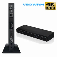 Dynadock 4K USB 3.0 Docking Station PA5217U-1PRP Displaylink Chip Video converter DP/HDMI/DVI-I/USB with 19V 2.37A Power Supply