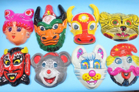 卡通面具 動物造型面具 變裝面具(混款)/一袋12個入(定10)薄膠面.附鬆緊帶