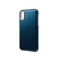 【Gramas】iPhone X/XS 5.8吋 Rib 軍規防摔經典手機殼(藍)