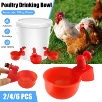 Mangkuk Minum Ayam Automatik, Set 6PCS, Mesin Minum Ayam, Cawan Air Burung, Kit Pengumpan Gantung, S