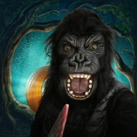 King Kong Dress Up Prop Gorilla Monkey Mask,Halloween Cosplay Costume Headgear,Animal Party Props,Chimp Full Head Latex Mask