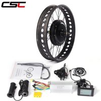 snow Front Rear motor wheel 20 24 26in 4.0 Tyre 48V 750W Electric Fat Bike bicycle Conversion Kit