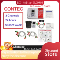 Genuine CONTEC 9803 3 Channels ECG Holter, EKG Holter, Dynamic ECG Monitor System, 24 hours ECG Recorder TLC9803