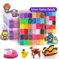 5mm beads 24/48/36 Set And Tool Hama beads Education Toys Iron beads handmaking Perler Fuse beads di