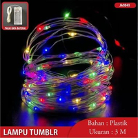 Lampu Tumblr Kawat Lampu Hias Dekorasi Gift Box Bucket Bunga Balon Fairy Light Led 1 Meter 3 Meter W
