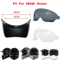 Universal Motorcycle Helmet Visor Lens 3 Snap-Button Retro Helmet Brims Goggles Motorcycle Helmet Brims Fit for SHOEI Helmets