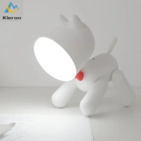Modern Simple Puppy LED Desk Lamps Dining Room Bedroom Study Bedside Rotatable Table Lamp Living Room Decoration USB Floor Lamp