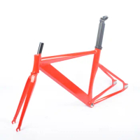 Bike Frame Fixed Gear Bicycle Frameset Single Speed Aluminum Alloy Material With Fork Cycling Parts