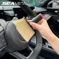SEAMETAL Multifunctional Car Cleaning Brush Auto Air Outlet Gaps Dust Removal Brush Soft Bristles Car Interior Duster Clean Tool