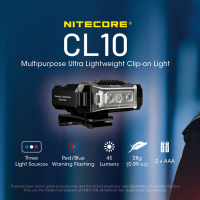 ABDI MALL- NITECORE Senter Klip Adjustable Clip Flashlight IPX4 45 Lumens - CL10