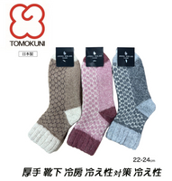 日本製 TOMOKUNI 安哥拉兔毛 冬季保暖 厚 女短襪 (3色)