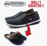 Sepatu Beli 1 gratis 1 Slip on casual Cewek Cowok premium | sepatu import | larocking | geoff max | 