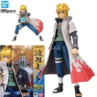 In Stock Original Bandai S.H.Figuarts Naruto Namikaze Minato Model Anime Character Decoration Action Figure Toy Collection Gift