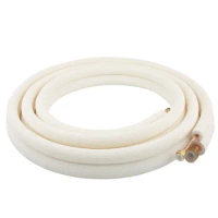 7 Meter Air Conditioner Copper Tube Coil 1/4'' 3/8" Foam Insulated Refrigerant Extension Tube with Nutsfor 6x10 1HP