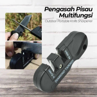 Pengasah Pisau Multifungsi Outdoor Portable Knife Sharpener - Hitam