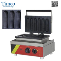 TIMCO Corn Dog Stick Waffle Machine 6pcs Commercial Electric Muffin Maker Making Machines