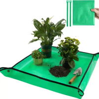 Repotting Mat for Indoor Plant Transplanting Control Mess Waterproof Succulent Potting Mat Square Planting Tray Soil Change Mat
