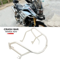 Stainless Steel Motorcycle Upper Engine Guard Bumper Crash Bar Frame Protector For BMW F850GS ADV F 850 GS Adventure 2019-2022