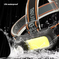 Senter Led Kepala 2 Mata 45+20w / Headlamp Rechargeable / Senter Cas