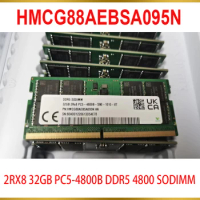 1 Pcs 32G 2RX8 32GB PC5-4800B DDR5 4800 SODIMM For SK Hynix Notebook Memory HMCG88AEBSA095N
