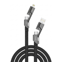 UVOLT สายชาร์จ 60W แบบ 4-in-1 UVOLT Fast Charge & Data Sync 1.5M รุ่น UV4IN1-01 (สีดำ)