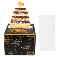 1 Set Money Box for Cash Gift Pull Money Gift Box Birthday Cake Insert Cash Puling Box