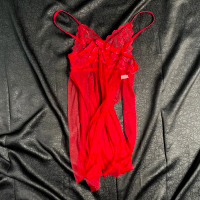 [ Racun Lingerie ] Lingerie Dress Transparan Hot Baju Dinas Malam Wanita Sexy Dewasa Deep Corak Flow