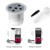 Stainless Steel Reusable K Cups For Keurig K Supreme &amp; K Supreme Plus Refillable Five Holes K-Cups Pods Coffee Maker Filter