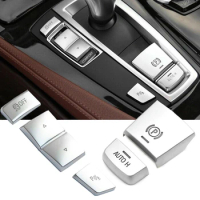 5pcs Handbrake Gear Shift Panel Side Switch P Button CoverS For BMW 5 6 Series X3 Automobiles Parts Accessories