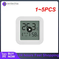 1~5PCS Tuya Temperature Humidity Sensor Fridge Sensor Mini LCD Digital Display bluetooth-compatible Thermometer