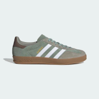 【adidas 愛迪達】休閒鞋 男鞋 運動鞋 三葉草 GAZELLE INDOOR 綠白 JI3526