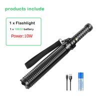 Glare Flashlight Stick Waterproof Baseball Bat Focusable For Emergency Anti Riot Equipment Flashligh