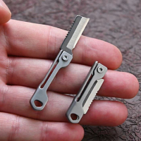 MiniFolding Knife Parcel Mail Stainless Steel Blade Utility Razor Cut Pocket Tape Knife Keychain Envelope Box Open Letter Parcel