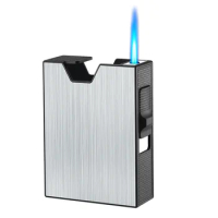 Creative Windproof Torch Lighter Cigarette Case 20PCS Butane Gas Lighter Cigarette Lighter Gadgets For Men Unusual Lighters