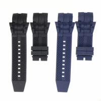 High quality 26mm silicone strap for Invicta watch Black blue strap Bracelet with comfortable waterproof accessories for men