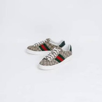 Sepatu GUCCI ACE GG MONOGRAM BEIGE SNEAKER 100% ORIGINAL 37