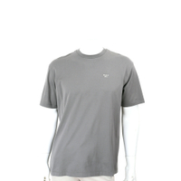 BALLY 家徽背章印花灰色有機棉短袖TEE T恤(男款)