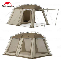 Naturehike Village 13 Camping Ridges Tents 210D Oxford Cloth Outdoor 3-4 Persons Picnic Quickly Open Tent With Snow Skirt UPF50+