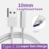 10mm Long USB Type C Cable Fast Charging Cabel Type-C For Oukitel F150 B2021 WP10 WP6 WP7 C19 C21 Umidigi BISON A9 Pro Charger