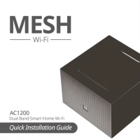 Mesh WiFi System 1200Mbps Whole Home Wi-Fi Mesh Network ,Dual Band 2.4Ghz 5Ghz WiFi Router/Extender