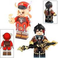 Minifigures Genshin Impact, Tương Thích Với LEGO, Raiden Shogun Zhongli, Bên Thứ Ba MOC, Đồ Chơi Khố