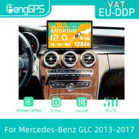12.3 Inch Android 12 Car Auto Radio For Mercedes-Benz GLC W253 X253 C-Class W205 2013-2017 GPS Navigation Multimedia Player