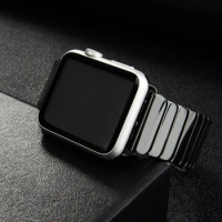 Ceramic Strap for Apple Watch Band 44mm 40mm iwatch 42 mm 38mm Luxury Stainless steel bracelet for Applewatch series 5 4 3 SE 6